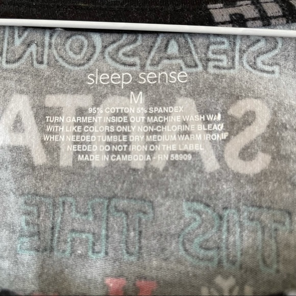 Sleep Sense Women’s Holiday Word-Print Jersey Sleep Top Size M - Picture 5 of 14